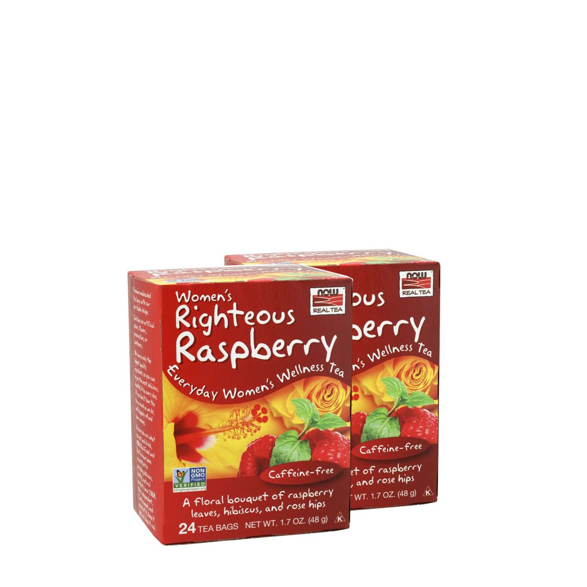 Női teakeverék málnalevéllel, Now Women's Righteous Raspberry Tea, 2x48 g