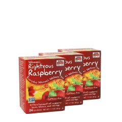 Női teakeverék málnalevéllel, Now Women's Righteous Raspberry Tea, 3x48 g