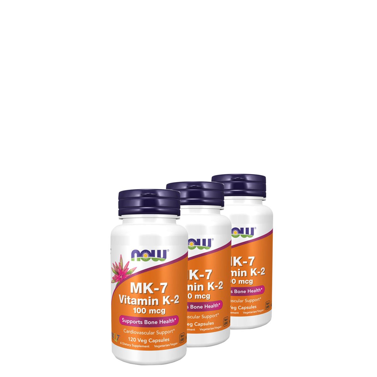 MK-7 K2 vitamin 100 mcg, Now MK-7 Vitamin K-2, 3x120 kapszula