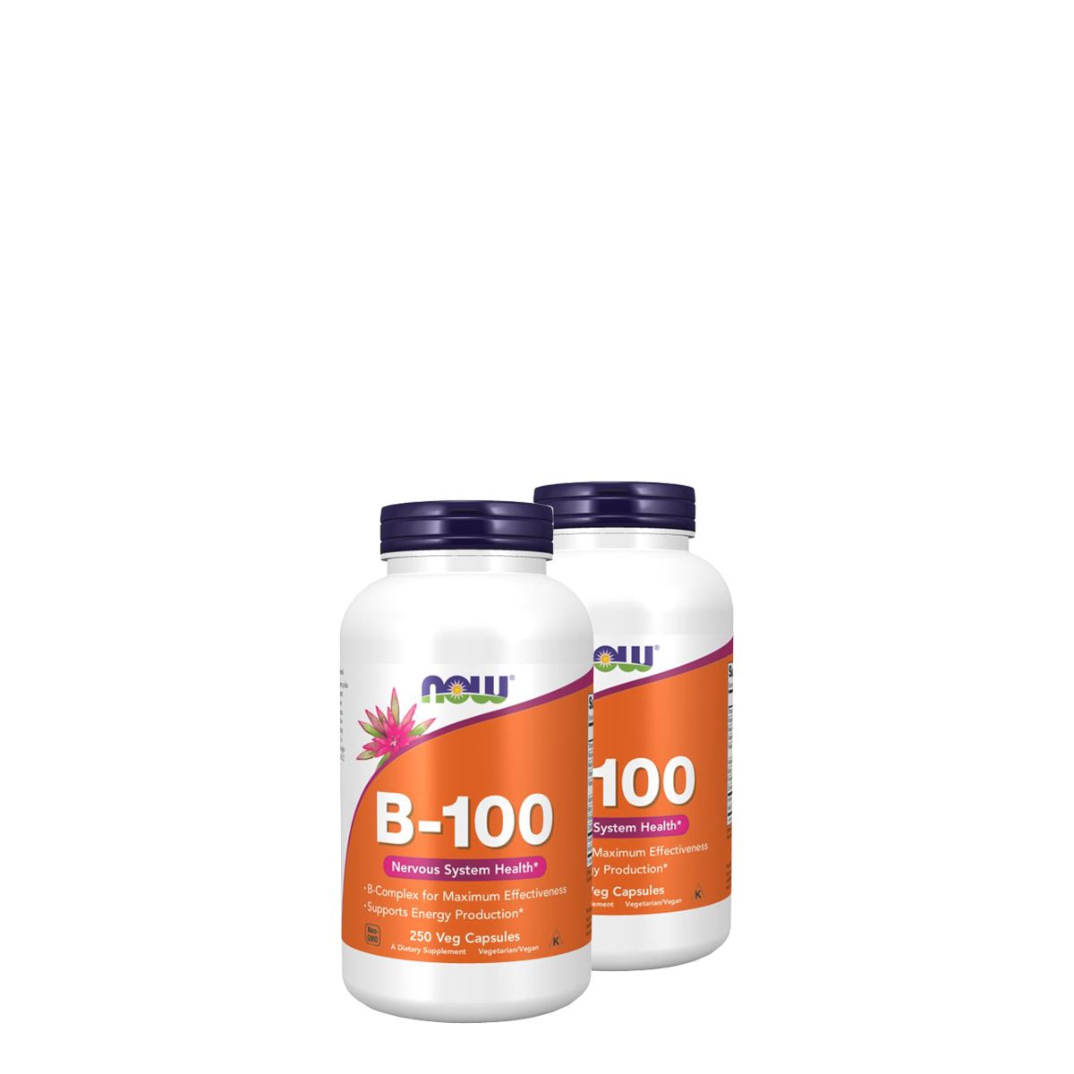 B-komplex, Now Vitamin B-100, 2x250 kapszula