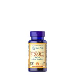 E-vitamin Természetes forrásból 400 NE, Puritan's Pride Vitamin E Naturally Sourced, 100 kapszula