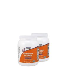 Napraforgó lecitin por, Now Sunflover Lecithin Pure Powder, 2x454 g