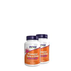 Várandós multivitamin egészséges zsírsavakkal, Now Prenatal Gels + DHA, 2x90 kapszula