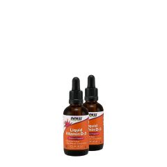 Folyékony D-vitamin, Now Liquid Vitamin D-3, 2x59 ml