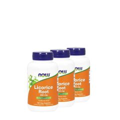 Édesgyökér 450 mg, Now Licorice Root, 3x100 kapszula