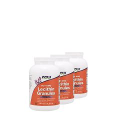 Szója lecitin por, Now Lecithin Granules, 3x454 g