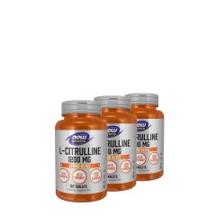 L-citrullin 1200 mg, Now L-Citrulline, 3x120 tabletta