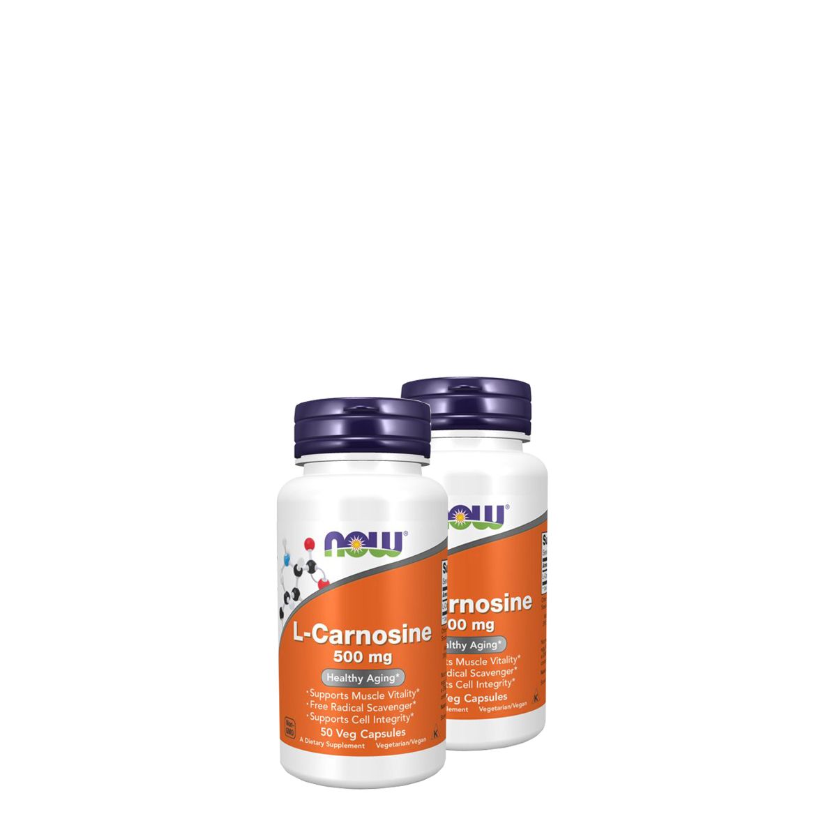 Öregedésgátló L-karnozin 500 mg, Now L-Carnosine, 2x50 kapszula