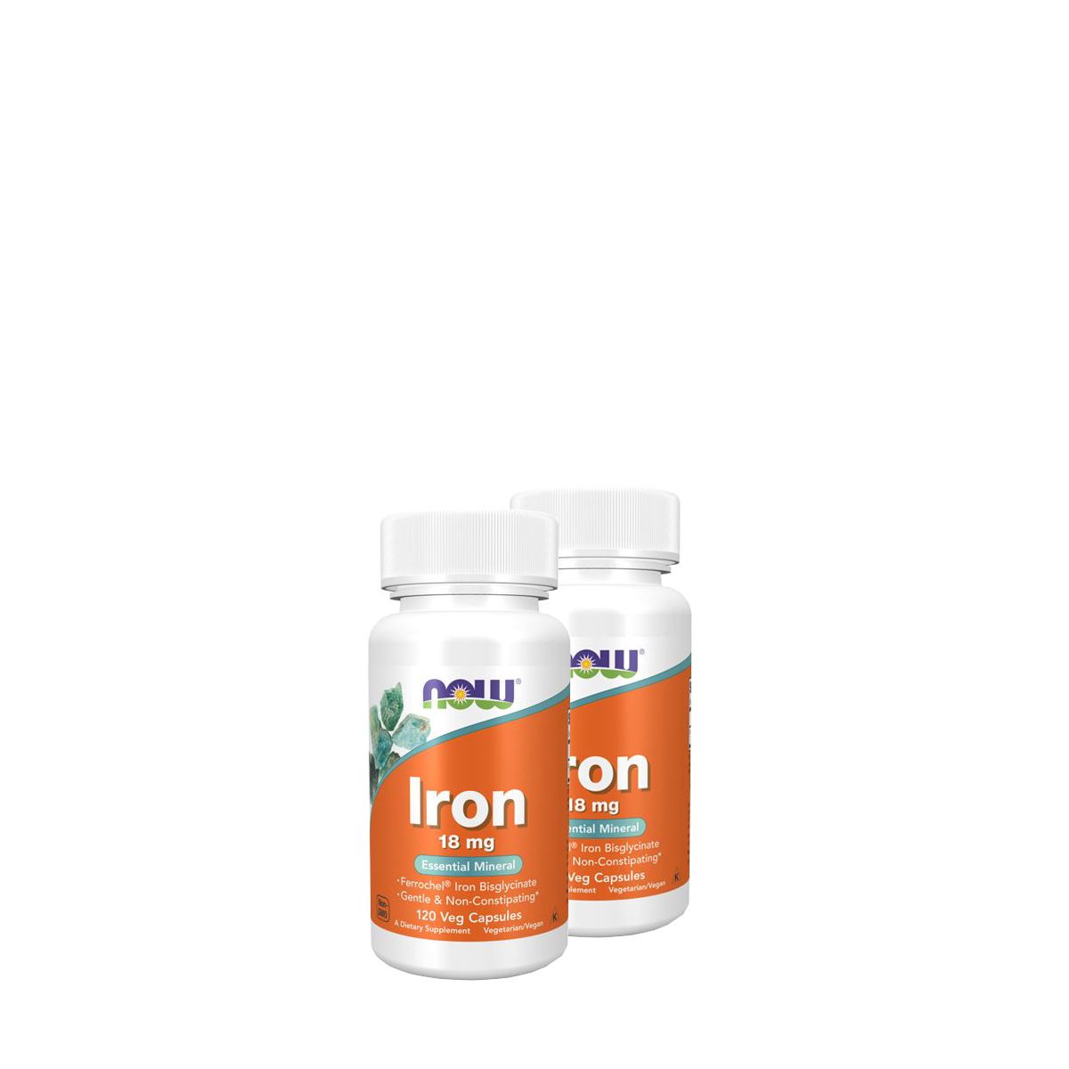 Vas-biszglicinát 18 mg, Now Iron from Ferrochel Iron Bisglycinate, 2x120 kapszula