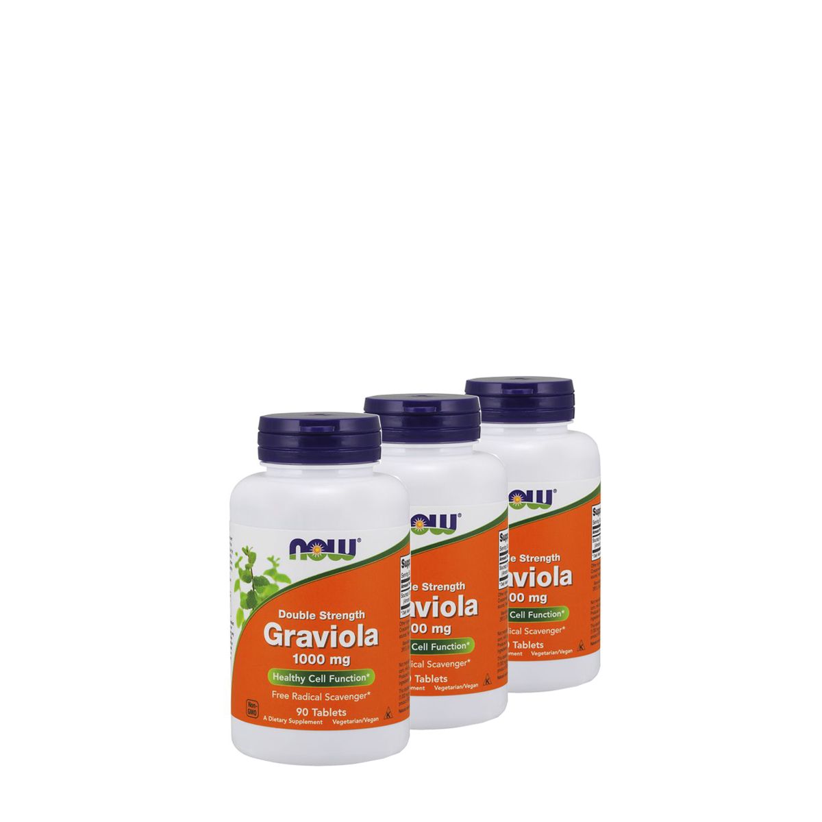 Dupla dózisú graviola 1000 mg, Now Double Strength Graviola, 3x90 tabletta