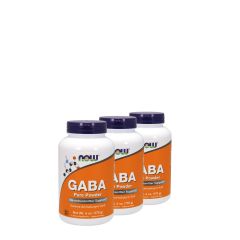 Gamma-amino vajsav por, Now GABA Pure Powder, 3x170 g