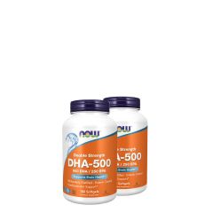 DHA és EPA omega-3 zsírsavak, Now DHA 500, 2x180 gélkapszula