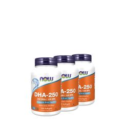 DHA és EPA omega-3 zsírsavak, Now DHA 250, 3x120 gélkapszula