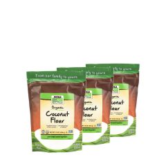 Bio kókuszliszt, Now Organic Coconut Flour, 3x454 g