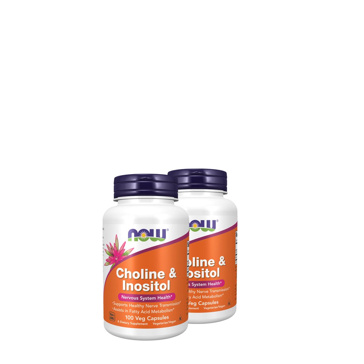 Kolin & inozitol 500 mg, Now Choline & Inositol, 2x100 kapszula