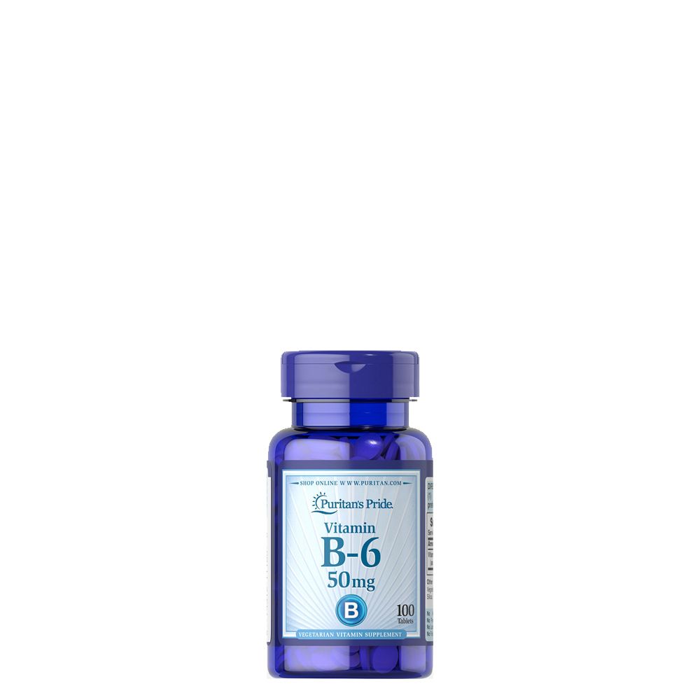 B-6 vitamin 50 mg, Puritan's Pride Vitamin B-6, 100 tabletta