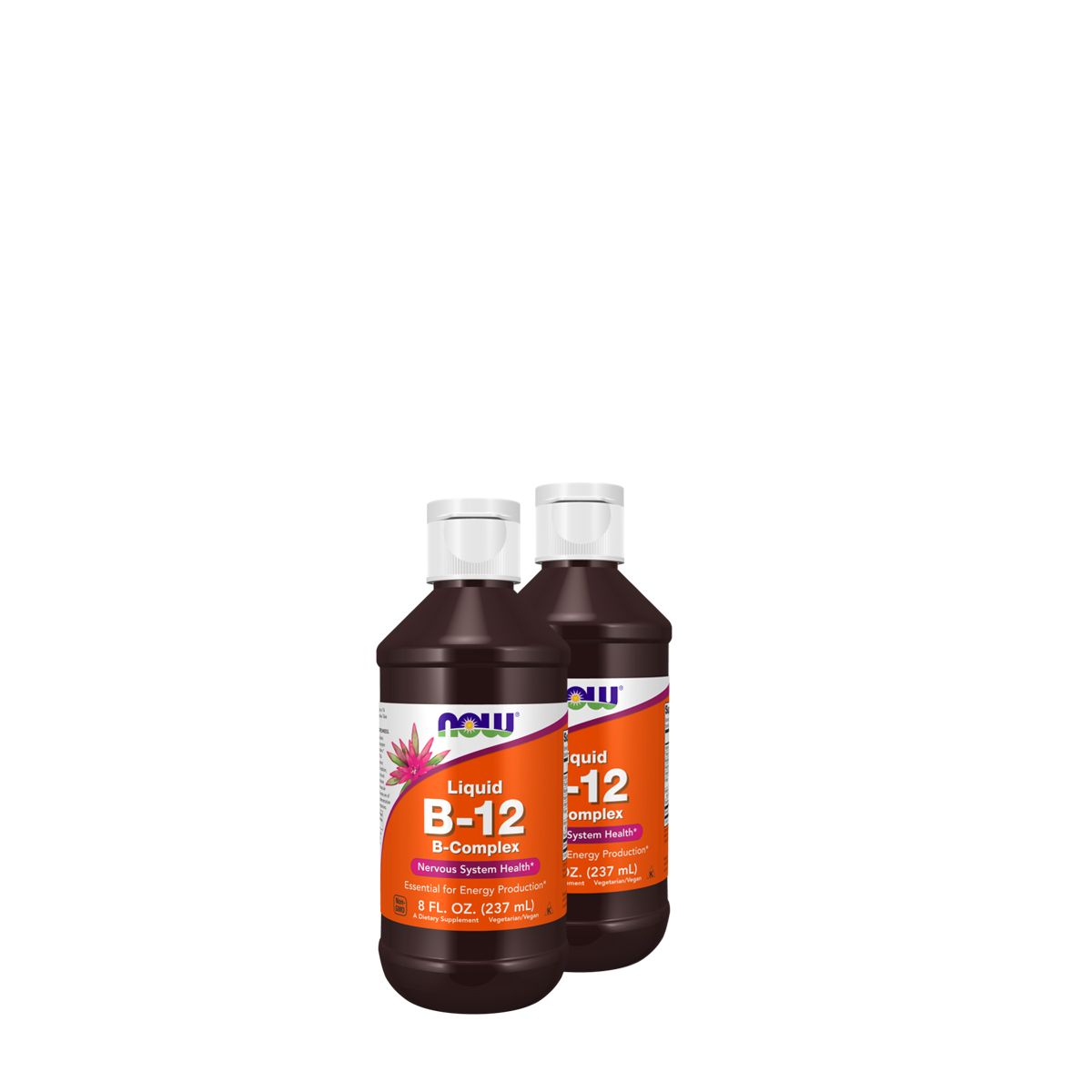 Folyékony B-12 vitamin komplex, Now B-12 Liquid, 2x237 ml