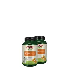 Lizin aminosav por macskáknak, Now L-Lysine Powder for Cats, 2x227 g