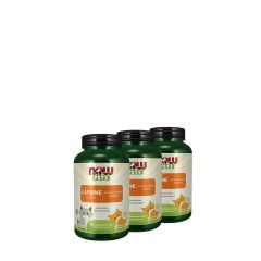 Lizin aminosav por macskáknak, Now L-Lysine Powder for Cats, 3x227 g