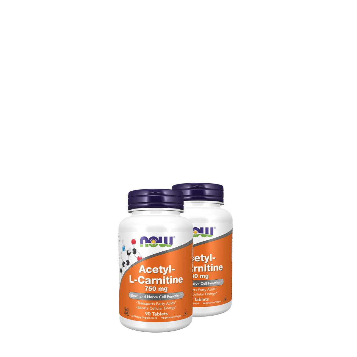 Acetil-l-karnitin 750 mg, Now Acetyl-L-Carnitine, 2x90 tabletta