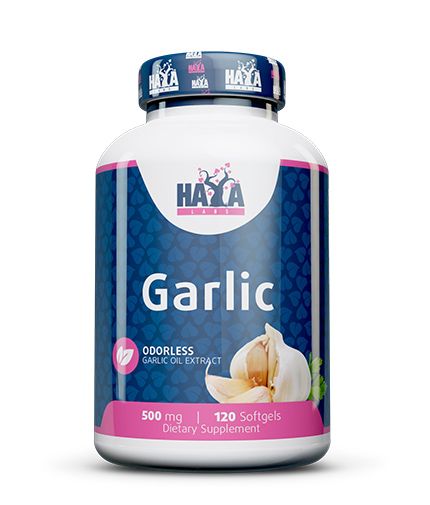 Szagtalan fokhagyma kivonat gélkapszulában 500 mg - Haya Labs - Odorless Garlic - 120 kapszula