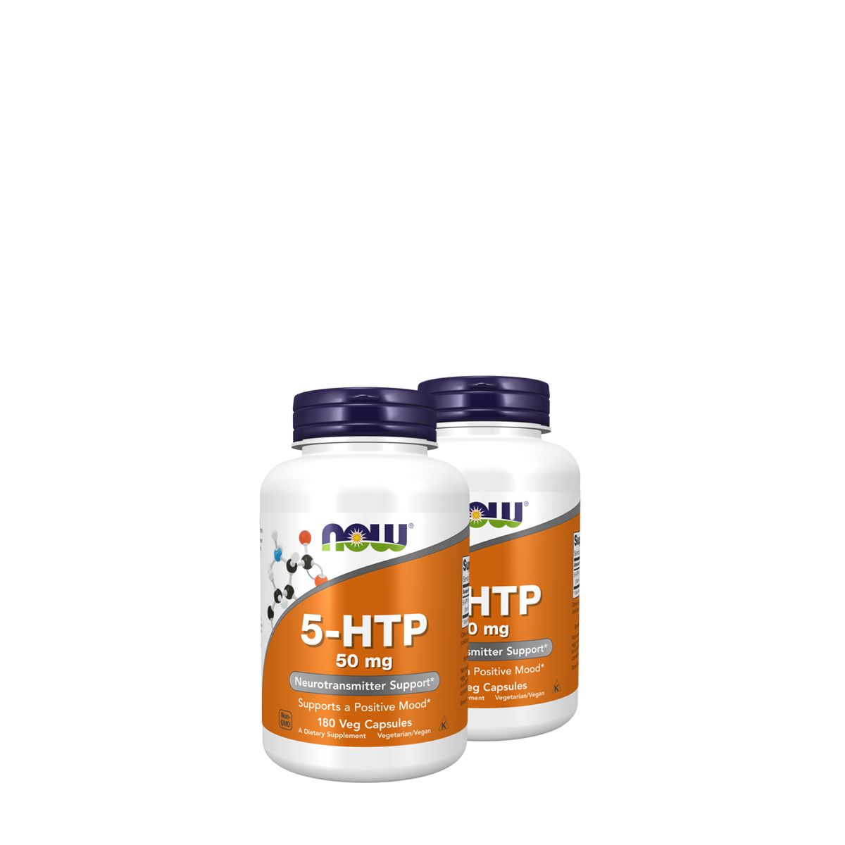 5-hidroxi-triptofán 50 mg, Now 5-HTP, 2x180 kapszula