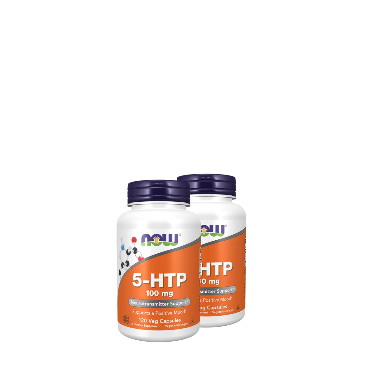 5-hidroxi-triptofán 100 mg, Now 5-HTP, 2x120 kapszula
