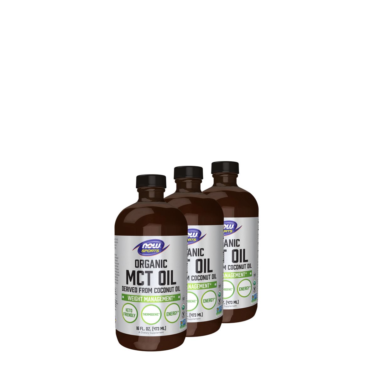 Tiszta MCT olaj, Now Pure MCT Oil, 3x473 ml