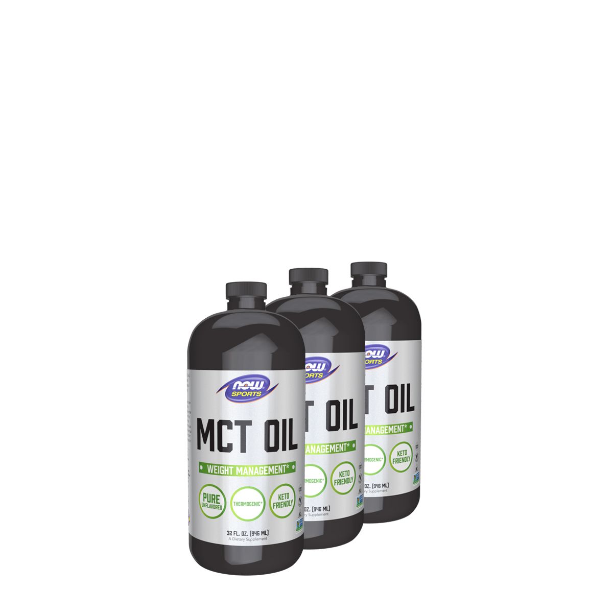 Tiszta MCT olaj, Now Pure MCT Oil, 3x946 ml