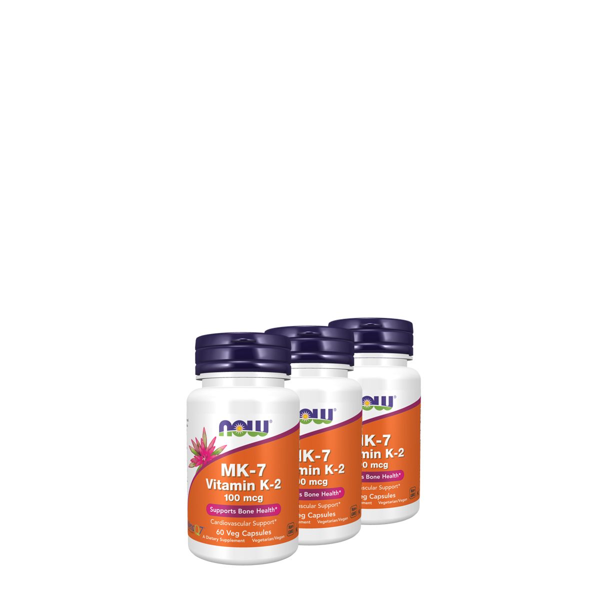 MK-7 K2 vitamin 100 mcg, Now MK-7 Vitamin K-2, 3x60 kapszula