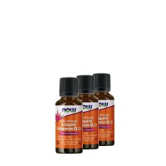 Extra dózisú folyékony D-vitamin, Now Extra Strength Liquid Vitamin D-3, 3x30 ml
