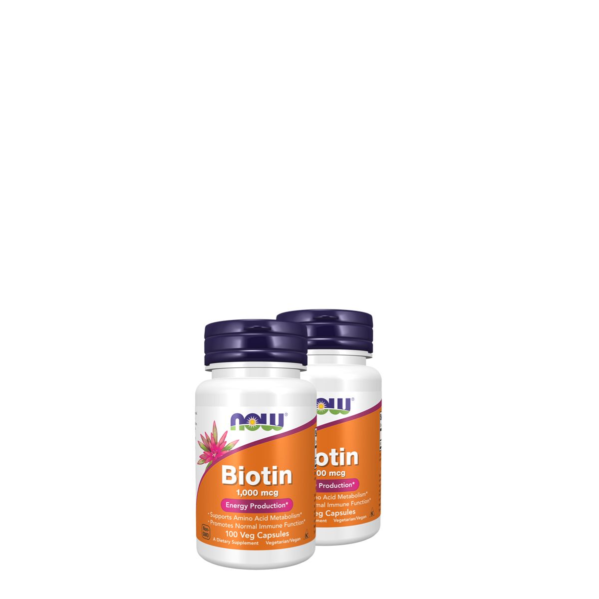 Biotin 1000 mcg, Now Biotin, 2x100 kapszula