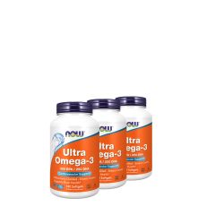 Nagydózisú halolaj 500 EPA/ 250 DHA, Now Ultra Omega-3, 3x180 kapszula