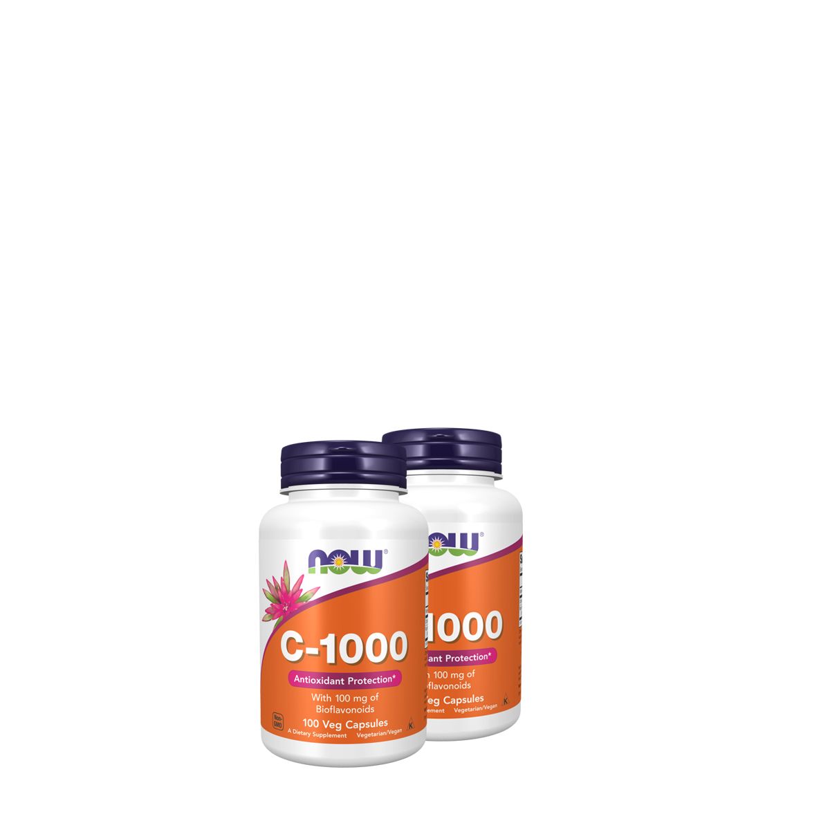 C-vitamin 1000 mg, Now C-1000, 2x100 kapszula
