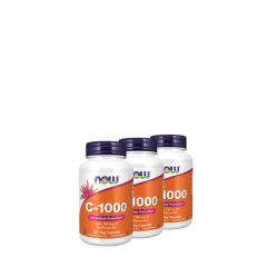 C-vitamin 1000 mg, Now C-1000, 3x100 kapszula