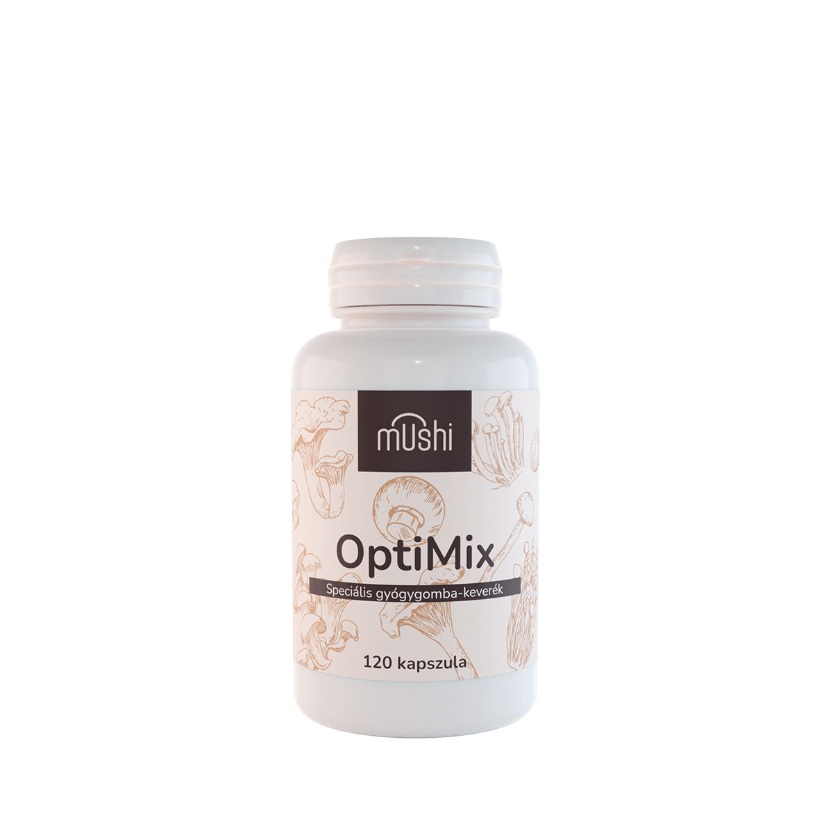 Speciális gyógygomba-keverék, Mushi OptiMix, 120 kapszula