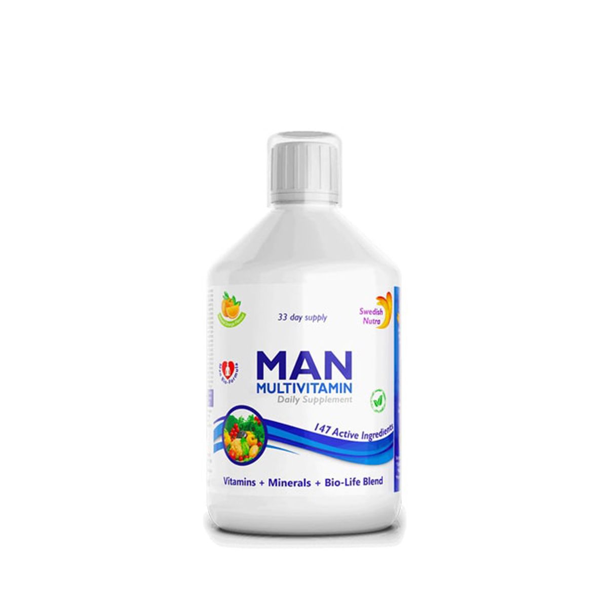 Folyékony multivitamin férfiaknak, Swedish Nutra Man Multivitamin, 500 ml