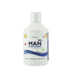 Multivitamin 50 év feletti férfiaknak, Swedish Nutra Man 50+ Multivitamin, 500 ml