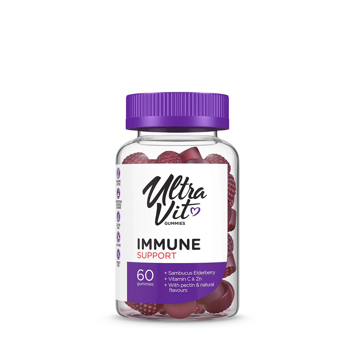 Immunrendszer erősítő, UltraVit Immune Support Gummies, 60 gumicukor