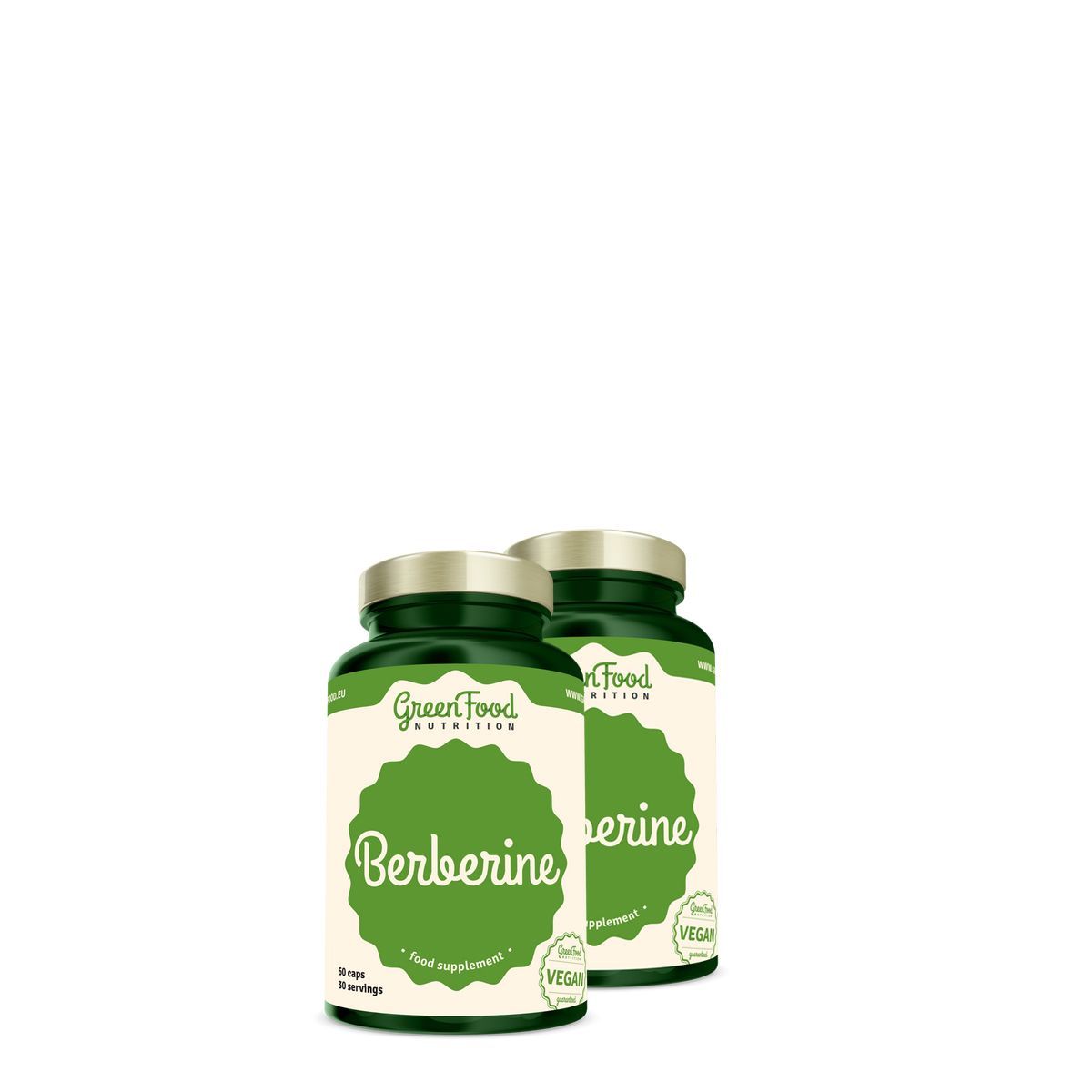 Berberin 500 mg, GreenFood Nutrition Berberine, 2x60 kapszula