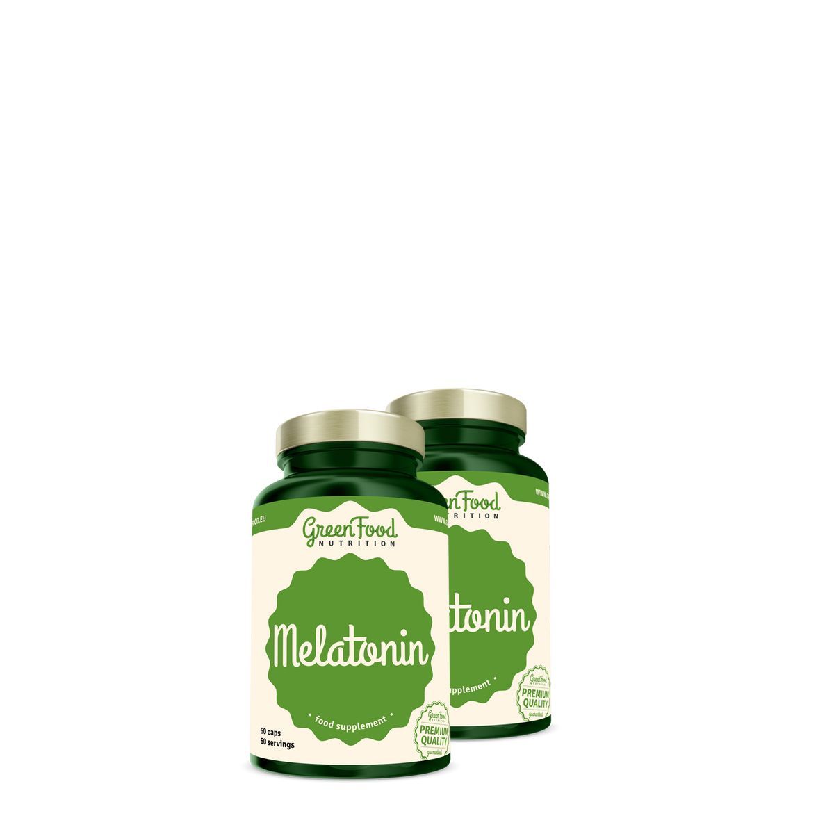 Melatonin 1 mg, GreenFood Nutrition Melatonin, 2x60 kapszula