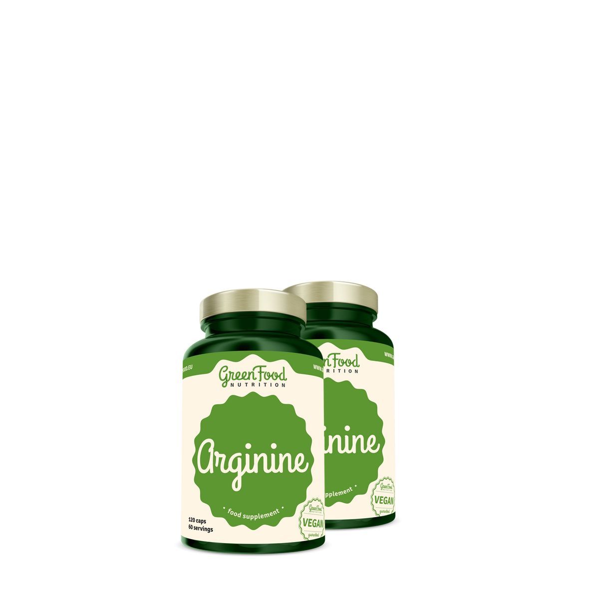Arginin 1000 mg, GreenFood Nutrition Arginine, 2x120 kapszula