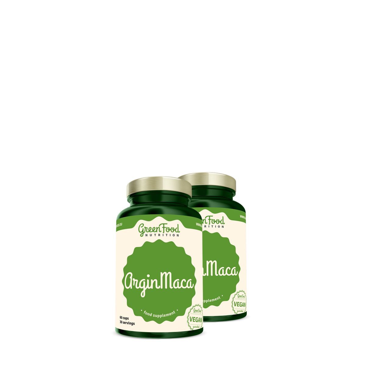 Arginin-maca komplex, GreenFood Nutrition ArginMaca, 2x60 kapszula