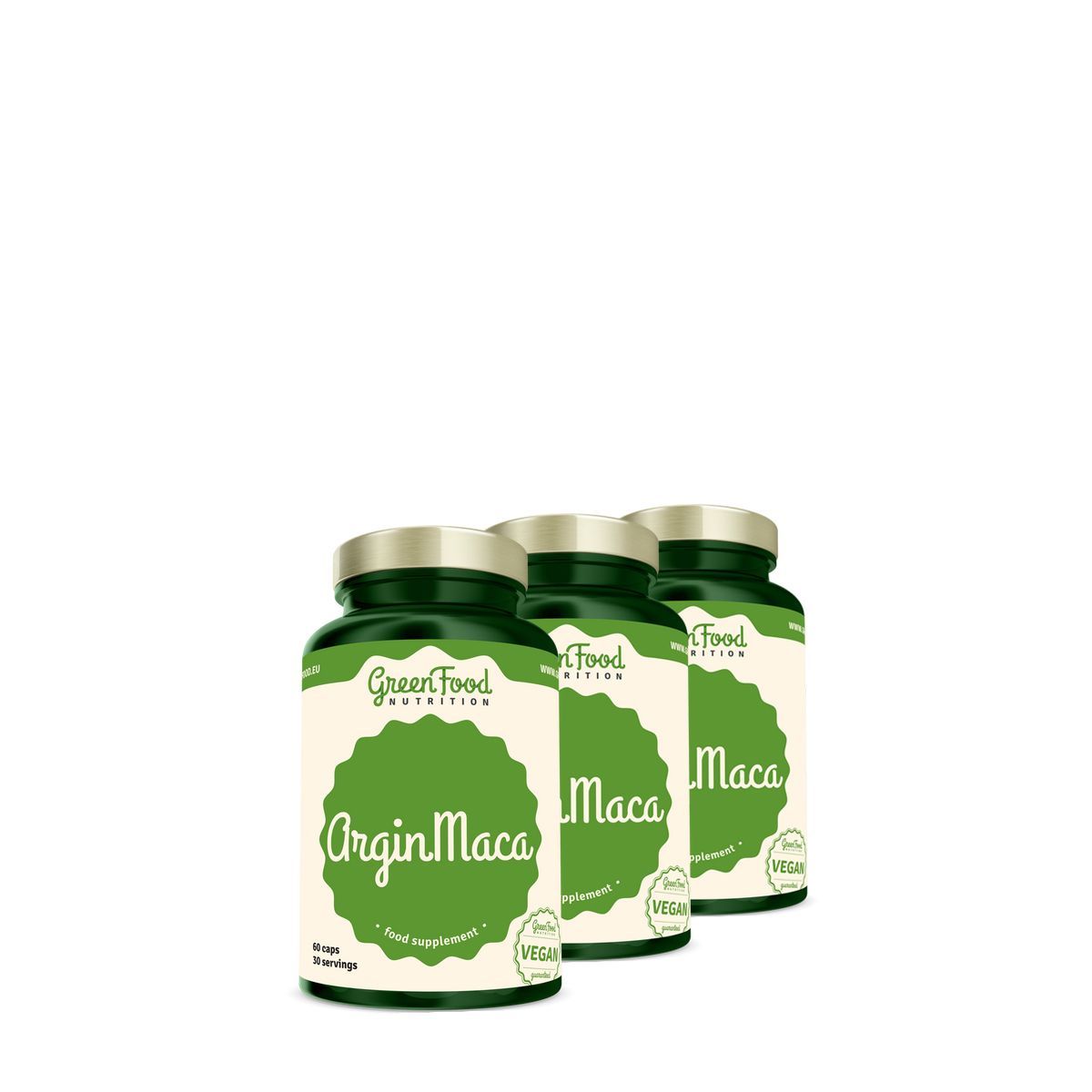 Arginin-maca komplex, GreenFood Nutrition ArginMaca, 3x60 kapszula