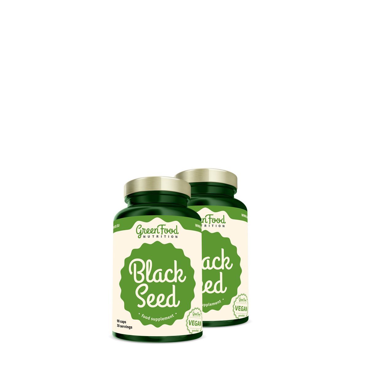 Feketekömény 750 mg, GreenFood Nutrition Black Seed, 2x90 kapszula