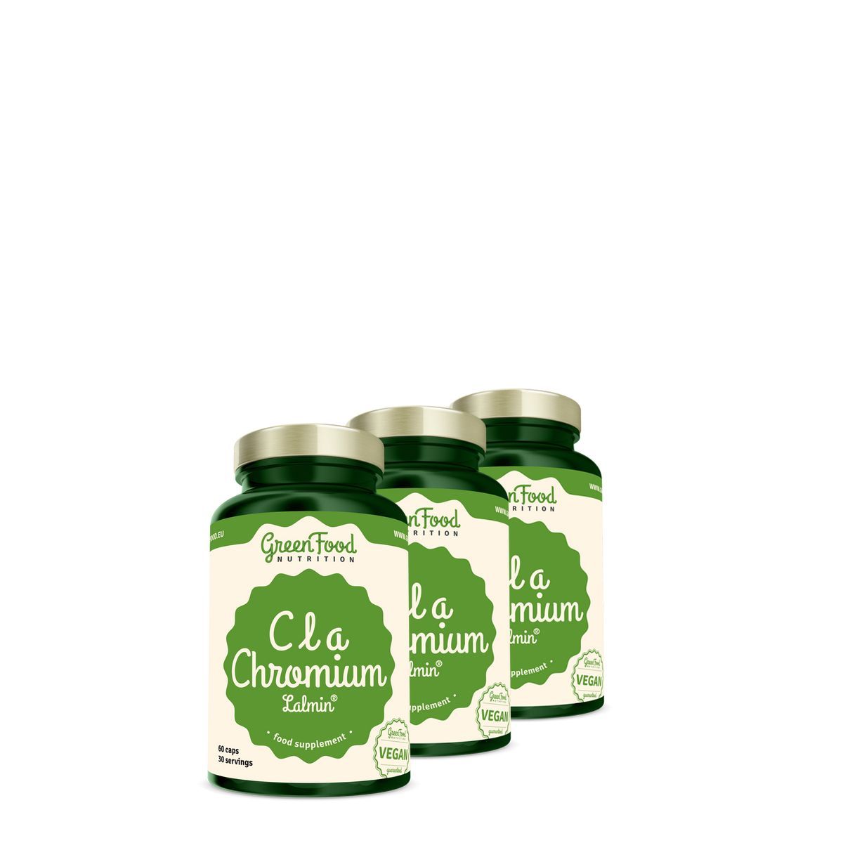 CLA és króm, GreenFood Nutrition CLA + Chromium Lalmin, 3x60 kapszula