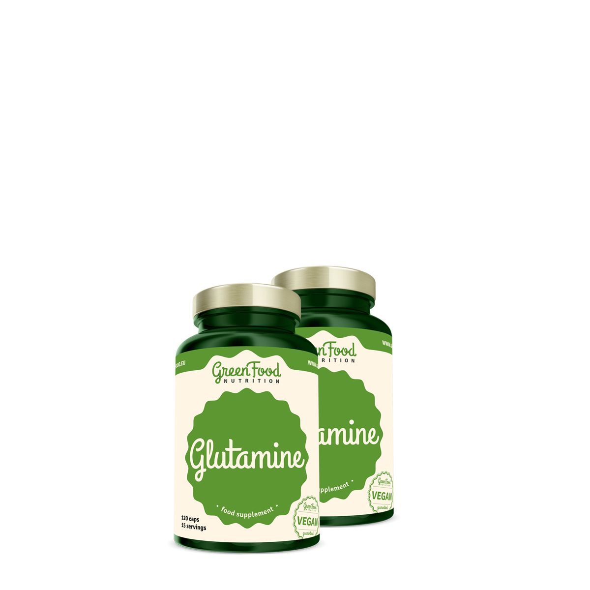 Glutamin aminosav 500 mg, GreenFood Nutrition Glutamine, 2x120 kapszula