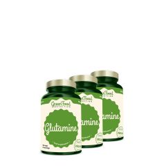 Glutamin aminosav 500 mg, GreenFood Nutrition Glutamine, 3x120 kapszula