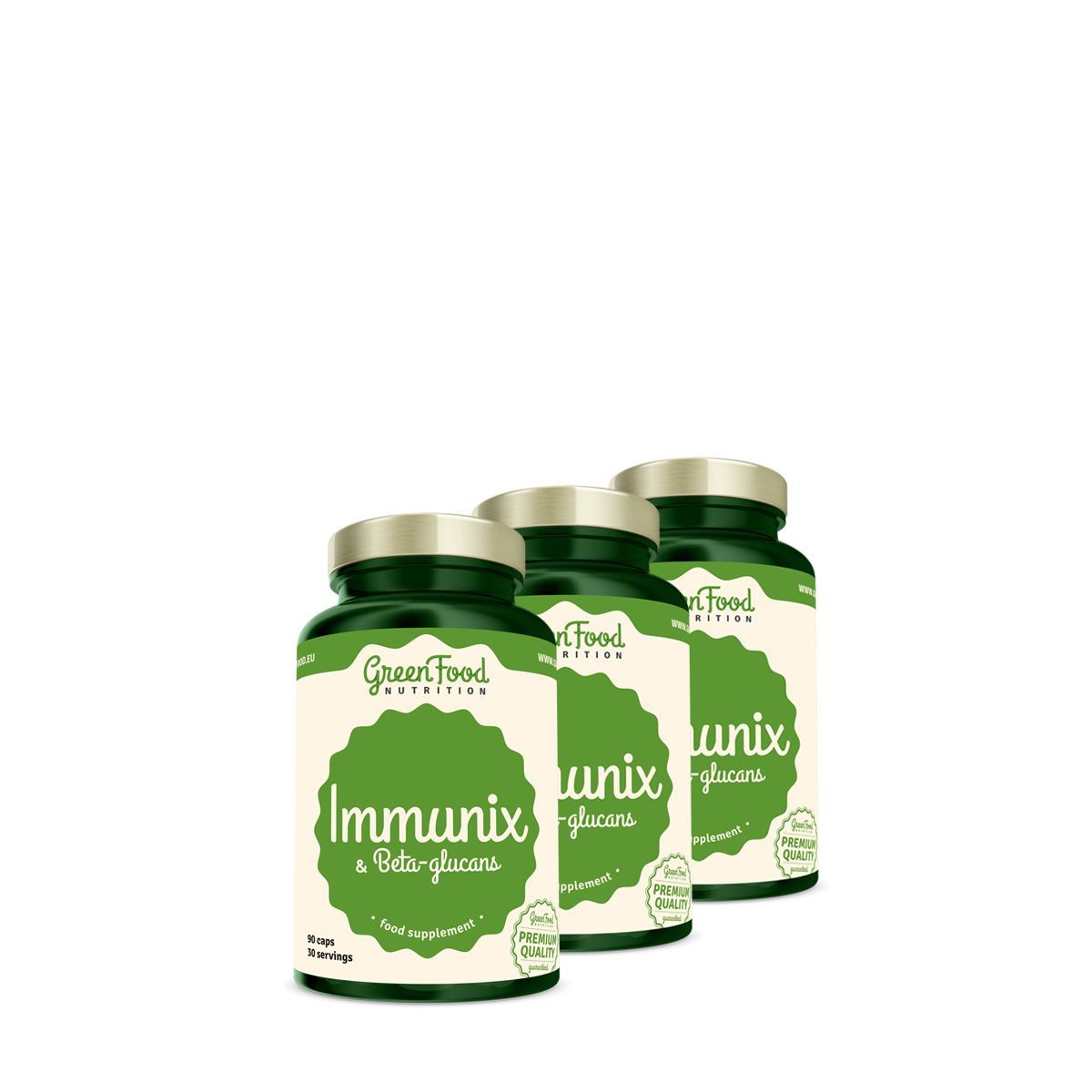 Immunerősítő béta-glükánnal, GreenFood Nutrition Immunix & Beta-Glucans, 3x90 kapszula