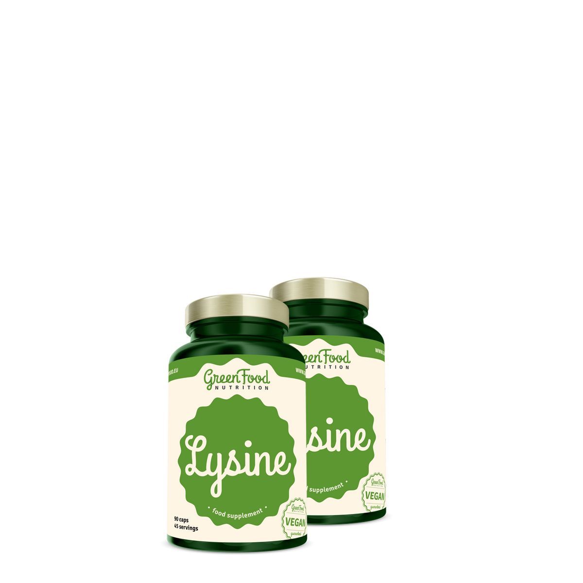 Lizin aminosav 930 mg, GreenFood Nutrition Lysine, 2x90 kapszula